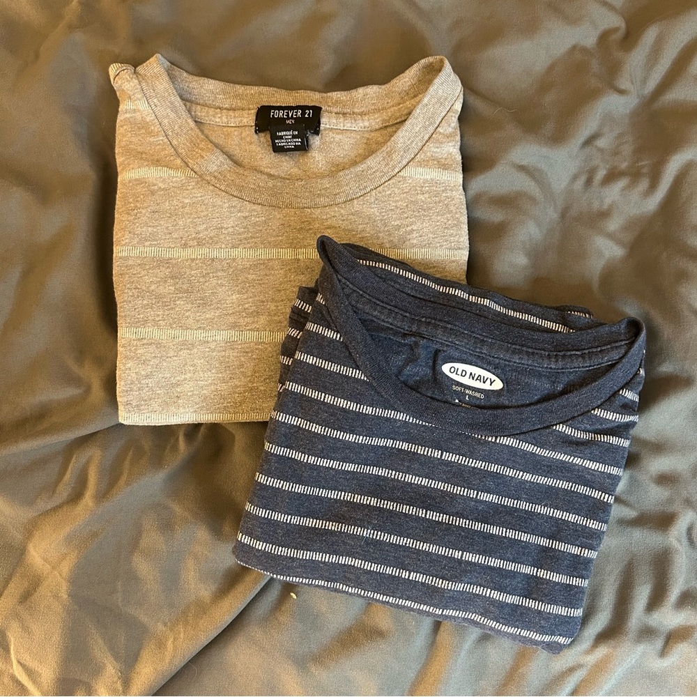 Lot of 2 Striped Shirts